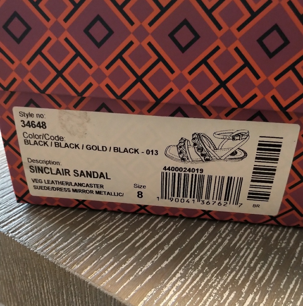 **SOLD** Tory Burch Sinclair Seashell Sandals New - Picture 3 of 5